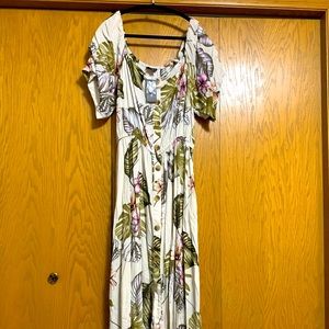 City Chic Tropical Maxi Dress size 20